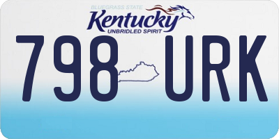 KY license plate 798URK