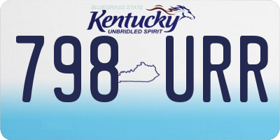 KY license plate 798URR