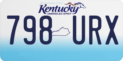 KY license plate 798URX