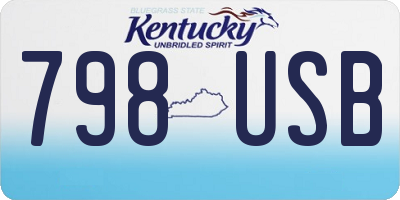 KY license plate 798USB