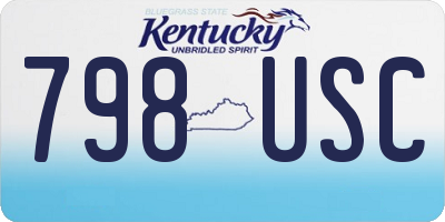 KY license plate 798USC