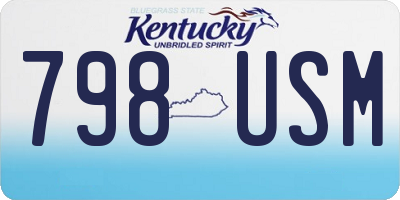 KY license plate 798USM