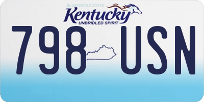 KY license plate 798USN