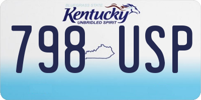 KY license plate 798USP