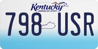 KY license plate 798USR