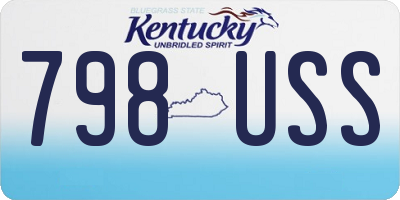KY license plate 798USS