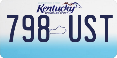 KY license plate 798UST