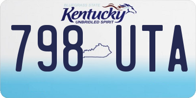 KY license plate 798UTA
