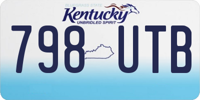 KY license plate 798UTB