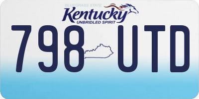KY license plate 798UTD