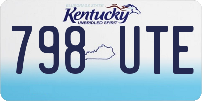 KY license plate 798UTE