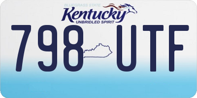 KY license plate 798UTF