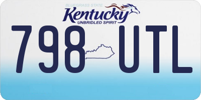 KY license plate 798UTL