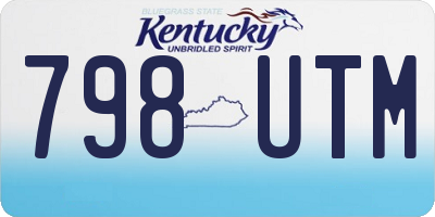 KY license plate 798UTM