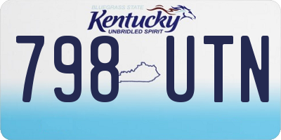 KY license plate 798UTN