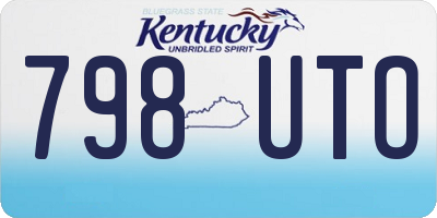 KY license plate 798UTO