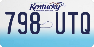 KY license plate 798UTQ