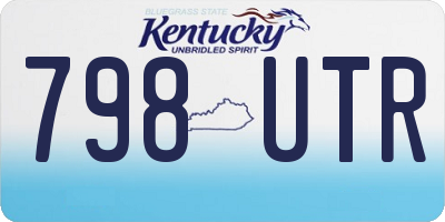 KY license plate 798UTR