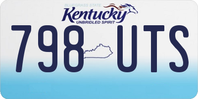 KY license plate 798UTS