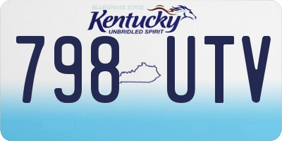 KY license plate 798UTV