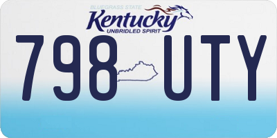 KY license plate 798UTY