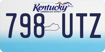 KY license plate 798UTZ