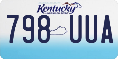 KY license plate 798UUA