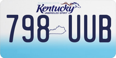 KY license plate 798UUB