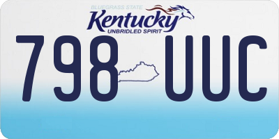 KY license plate 798UUC