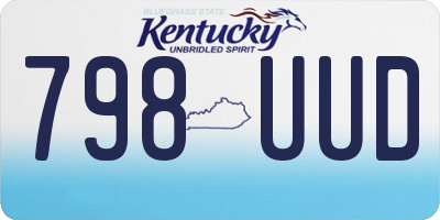 KY license plate 798UUD