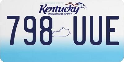 KY license plate 798UUE