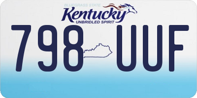 KY license plate 798UUF