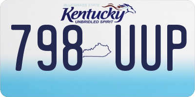 KY license plate 798UUP