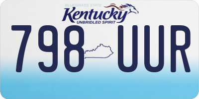 KY license plate 798UUR
