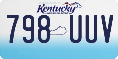 KY license plate 798UUV
