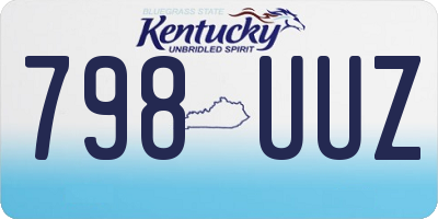 KY license plate 798UUZ