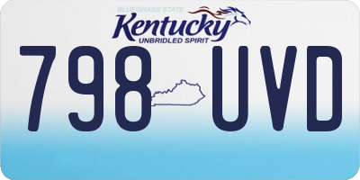 KY license plate 798UVD