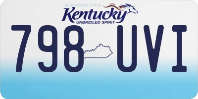 KY license plate 798UVI