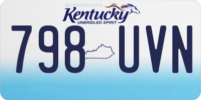 KY license plate 798UVN