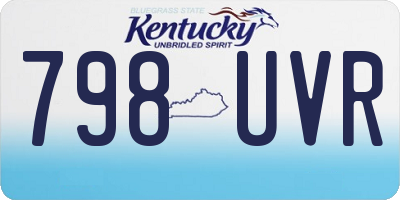 KY license plate 798UVR
