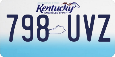 KY license plate 798UVZ