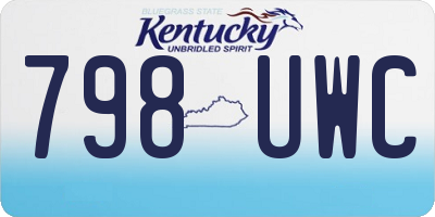 KY license plate 798UWC