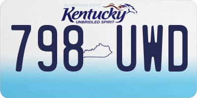 KY license plate 798UWD