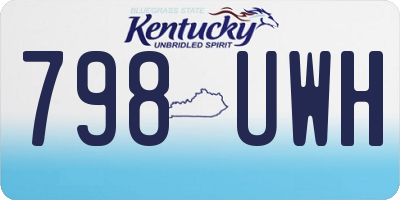 KY license plate 798UWH