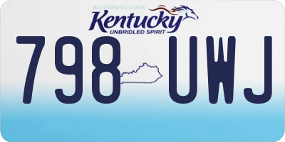 KY license plate 798UWJ