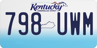 KY license plate 798UWM