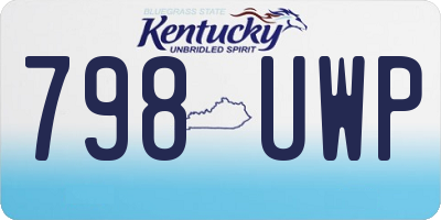 KY license plate 798UWP