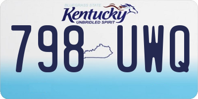 KY license plate 798UWQ