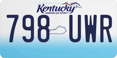KY license plate 798UWR
