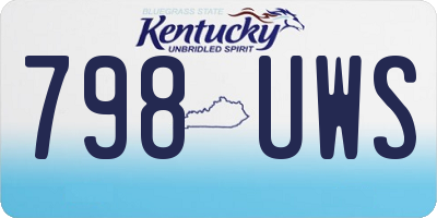 KY license plate 798UWS